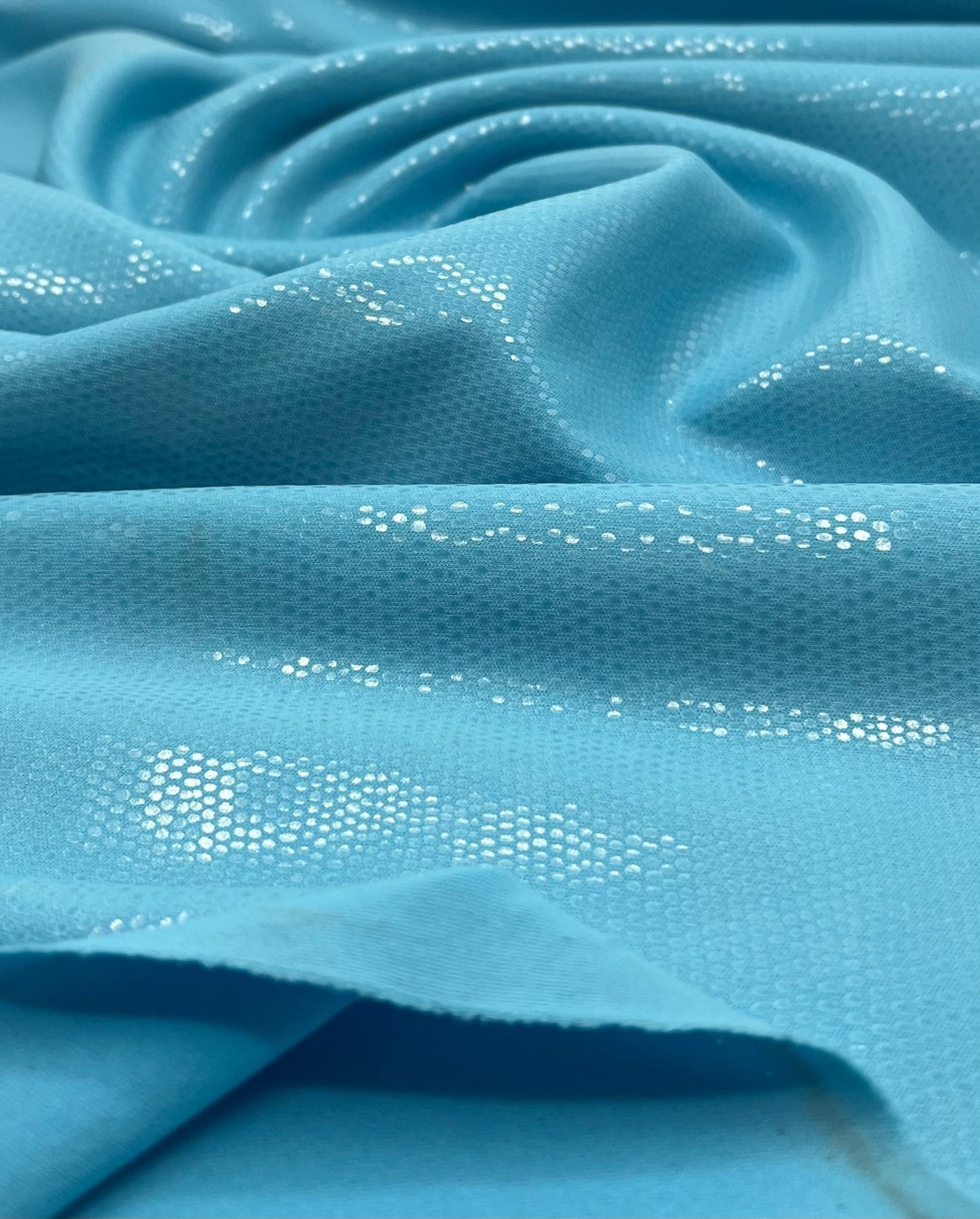 Blue Textured Wet look Leather 2 Way Stretch Dress Craft Fabric - T9 Fabrics