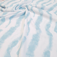 Blue Wave Printed Scuba Crepe Jersey Fabric 4 Way Stretch - T9 Fabrics