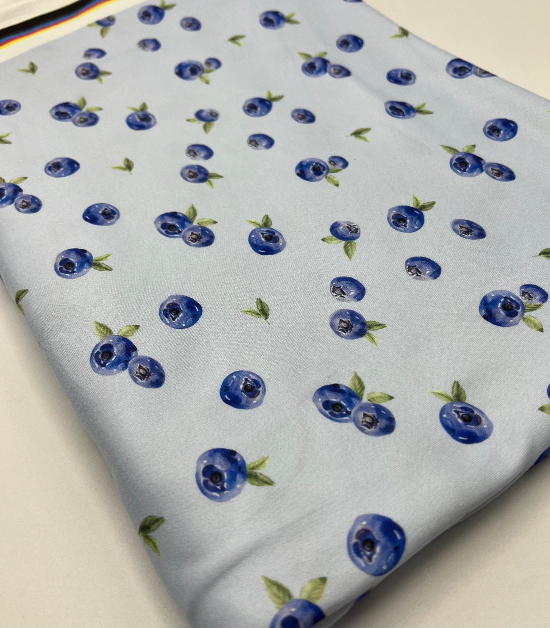 Blueberry Super Soft Print Spun Poly Stretch Fabric - T9 Fabrics