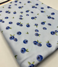 Blueberry Super Soft Print Spun Poly Stretch Fabric - T9 Fabrics