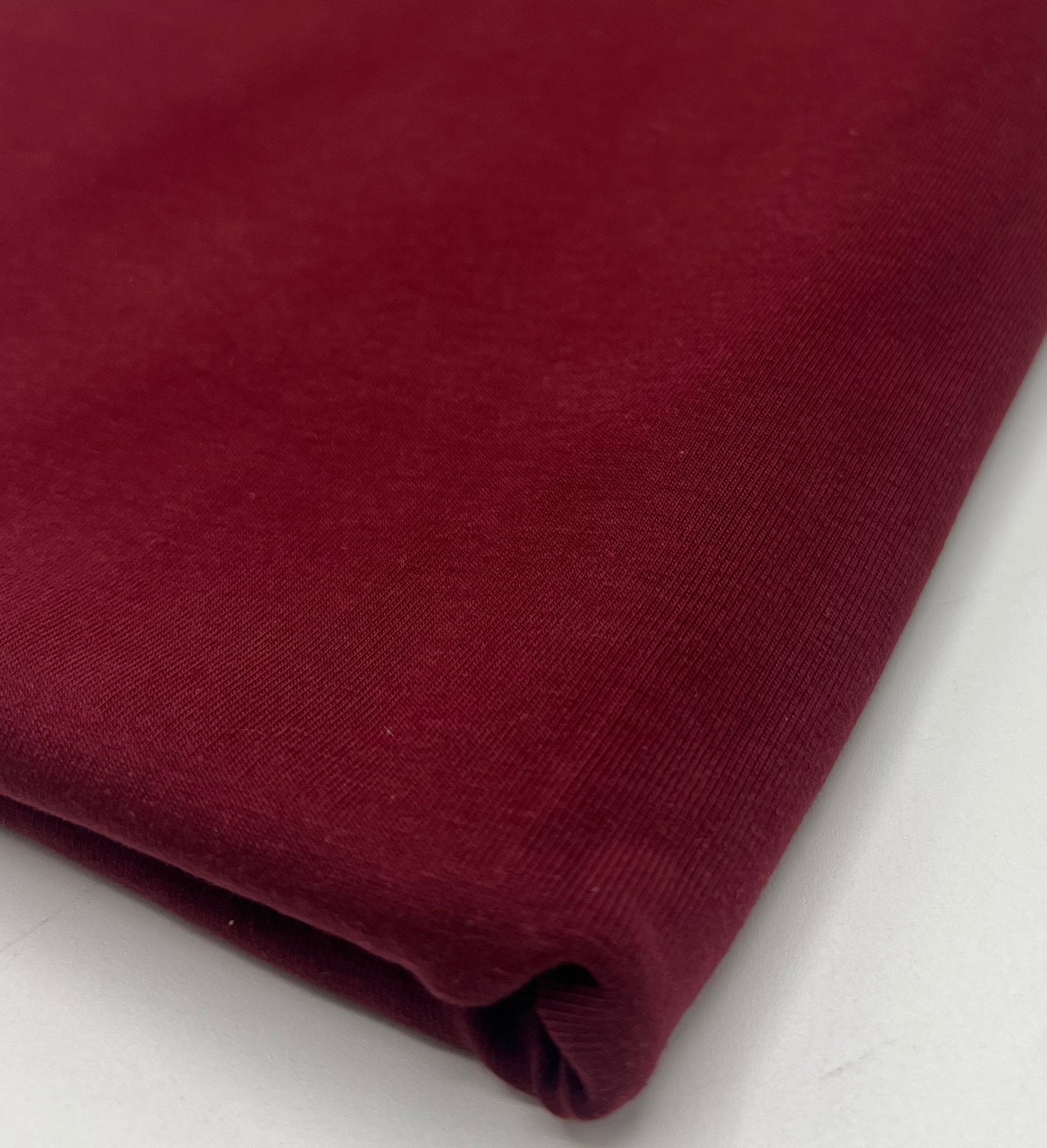 Bordeaux Cotton Stretch Jersey 240 GSM 92/8 Lycra 4 Way Stretch - T9 Fabrics