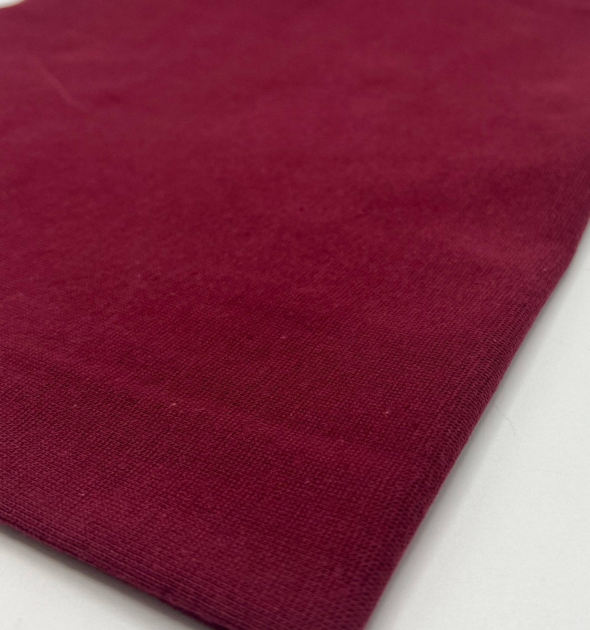 Bordeaux Jersey Cuffing Ribbing Fabric 270 GSM Cotton Knit 70cm Wide - T9 Fabrics