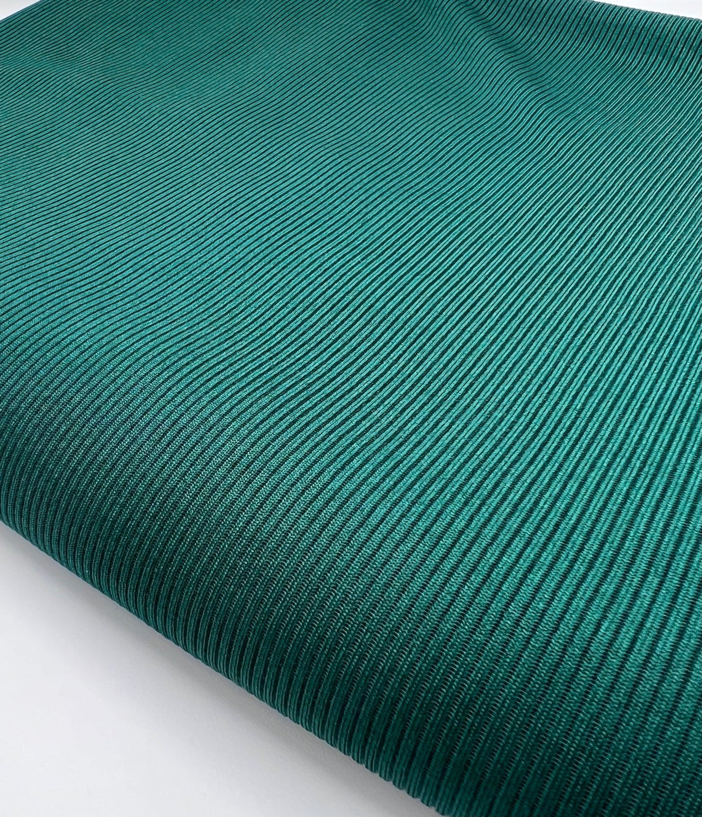 Bottle Green 2X1 Fine Rib Stretch Fabric - T9 Fabrics