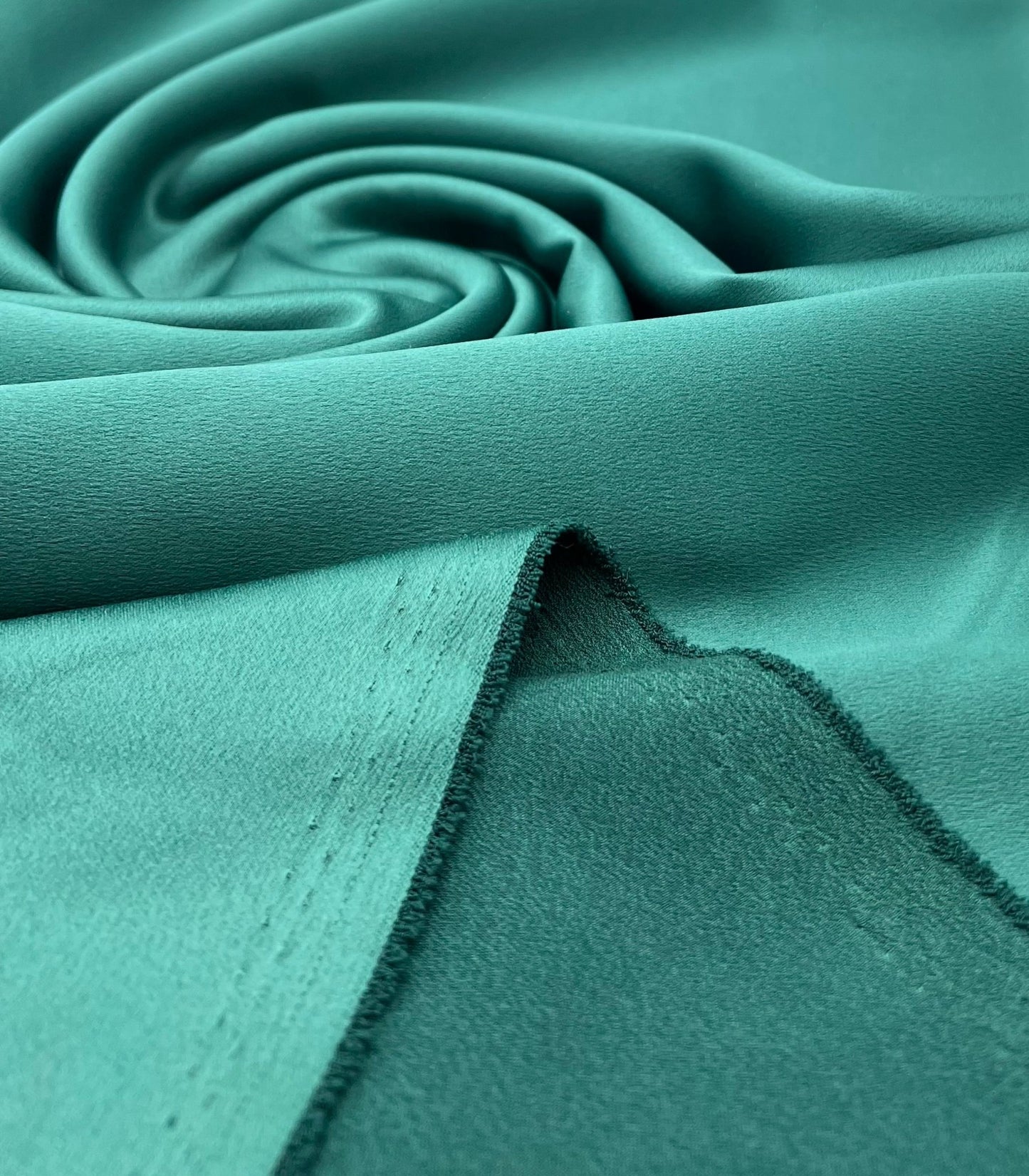 Bottle Green Recycled Satin 160GSM Dress Craft Non Stretch Fabric - T9 Fabrics
