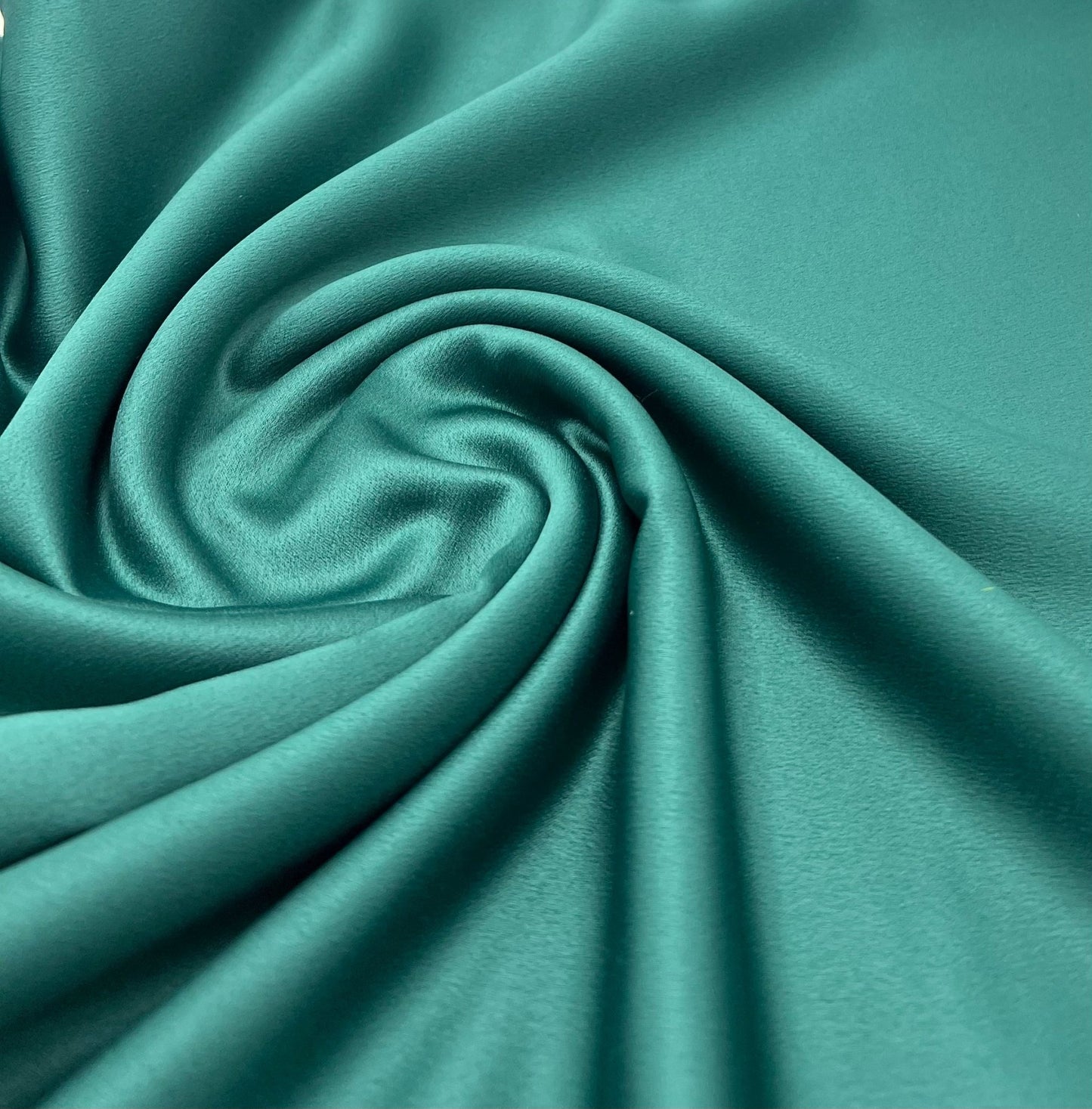 Bottle Green Recycled Satin 160GSM Dress Craft Non Stretch Fabric - T9 Fabrics