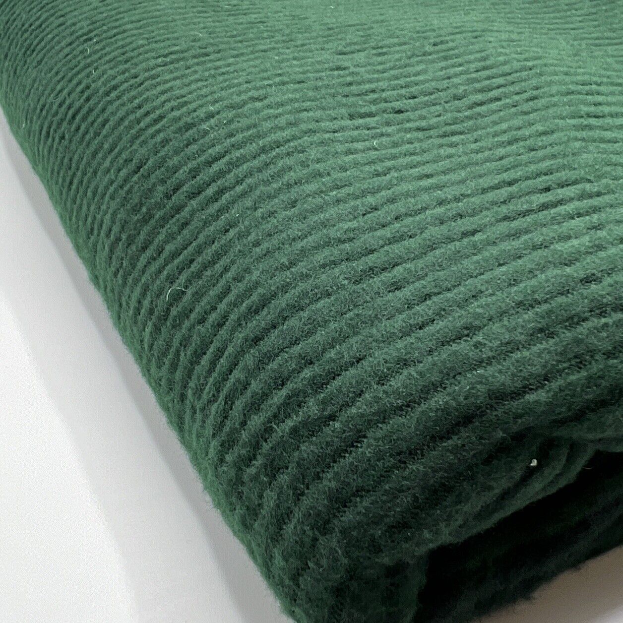 Bottle Green Soft Brushed Cosy Wide Rib Stretch Fabric - T9 Fabrics