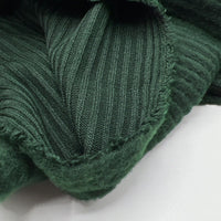 Bottle Green Soft Brushed Cosy Wide Rib Stretch Fabric - T9 Fabrics