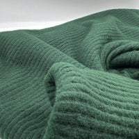 Bottle Green Soft Brushed Cosy Wide Rib Stretch Fabric - T9 Fabrics