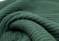 Bottle Green Soft Brushed Cosy Wide Rib Stretch Fabric - T9 Fabrics