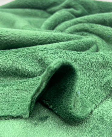 Bottle Green Super Soft Plain Cuddle Fleece Fabric Blanket Loungewear - T9 Fabrics