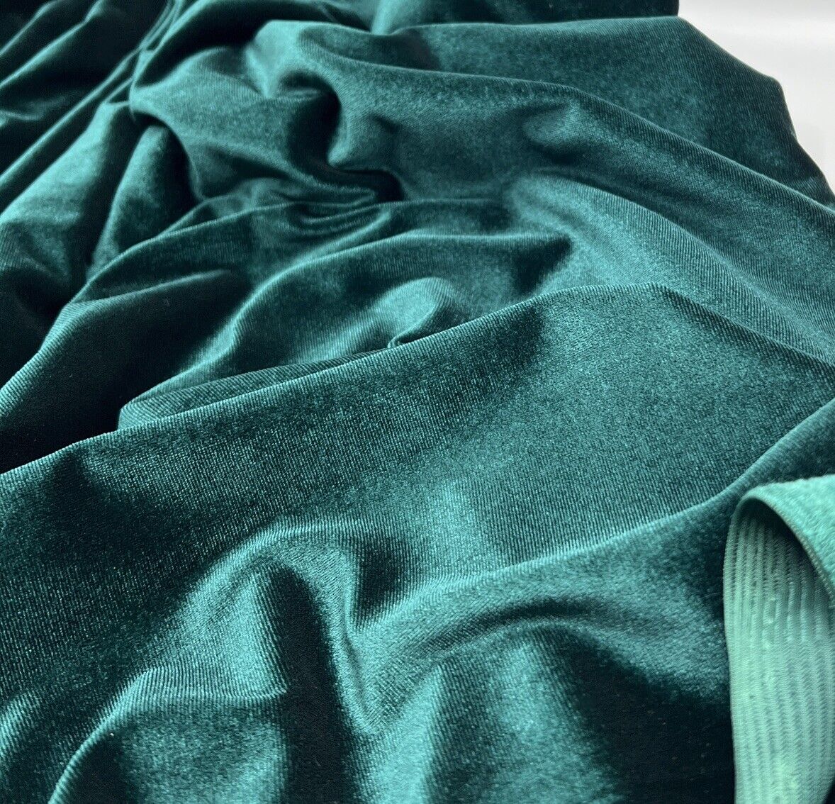 Bottle Green Velour Fabric - T9 Fabrics