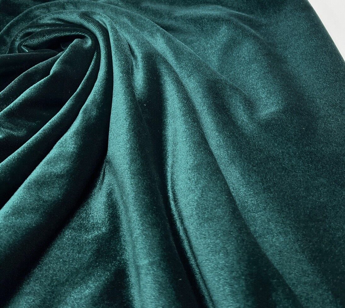 Bottle Green Velour Fabric - T9 Fabrics