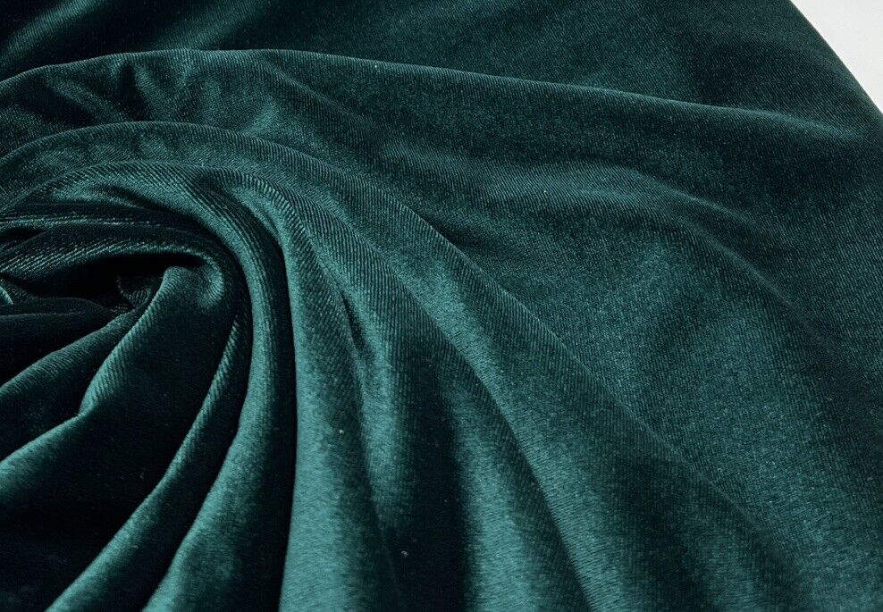 Bottle Green Velour Fabric - T9 Fabrics