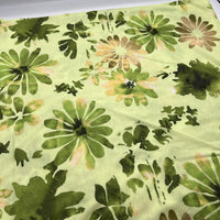 Bright Green Floral Print Spun Poly Stretch Fabric - T9 Fabrics