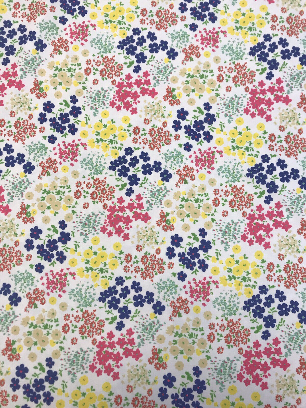 Bright Multi Colour Small Floral Printed Scuba Crepe Jersey Fabric 4 Way Stretch - T9 Fabrics