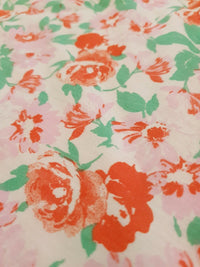 Bright Multi Floral Print Viscose Elastane Fabric - T9 Fabrics