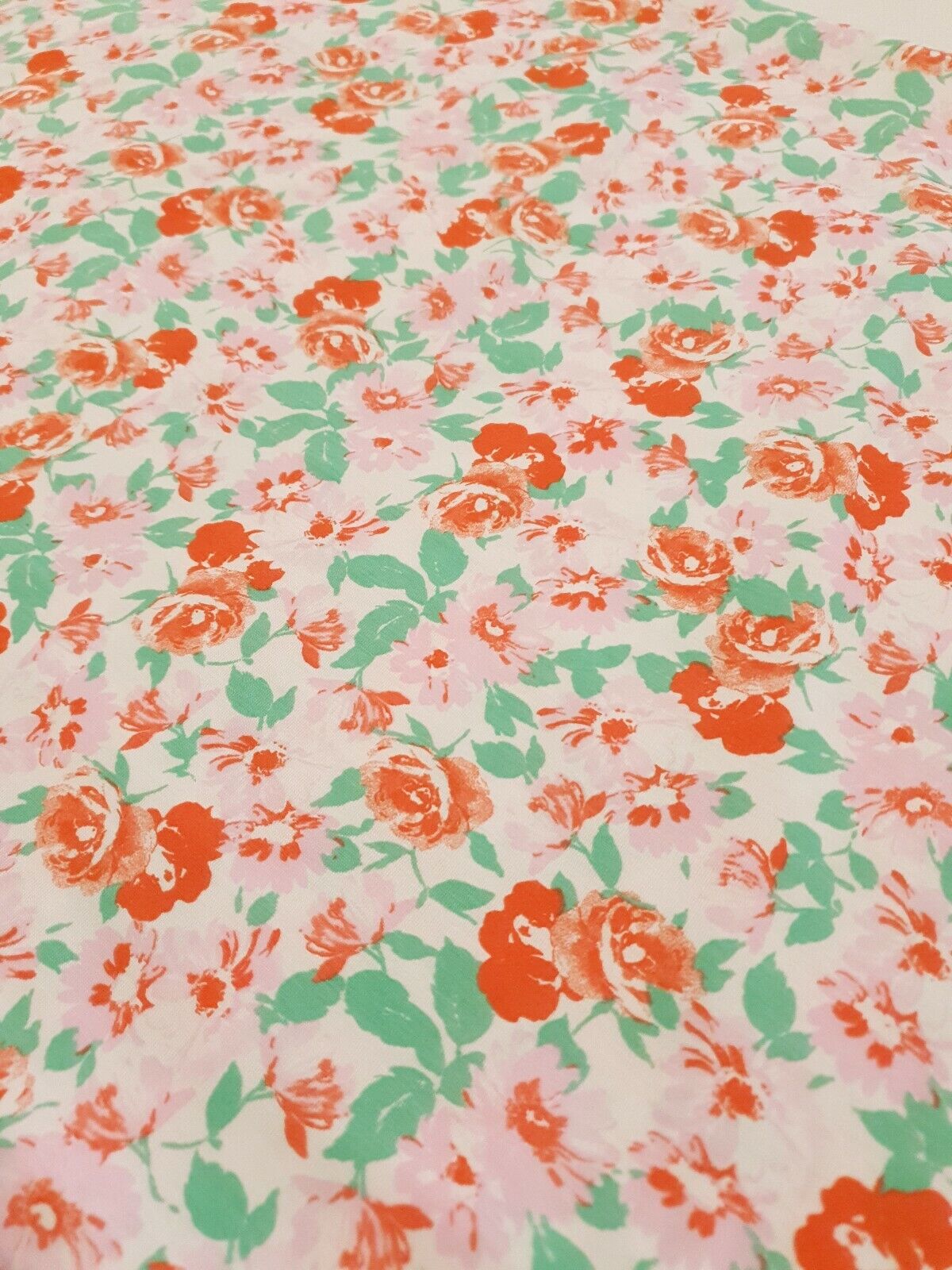 Bright Multi Floral Print Viscose Elastane Fabric - T9 Fabrics