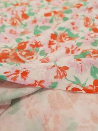 Bright Multi Floral Print Viscose Elastane Fabric - T9 Fabrics