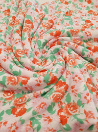 Bright Multi Floral Print Viscose Elastane Fabric - T9 Fabrics