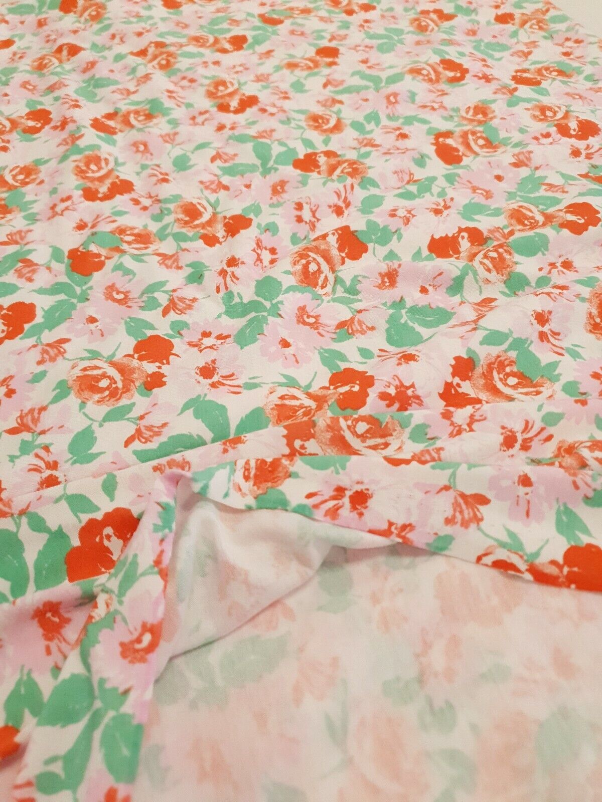 Bright Multi Floral Print Viscose Elastane Fabric - T9 Fabrics