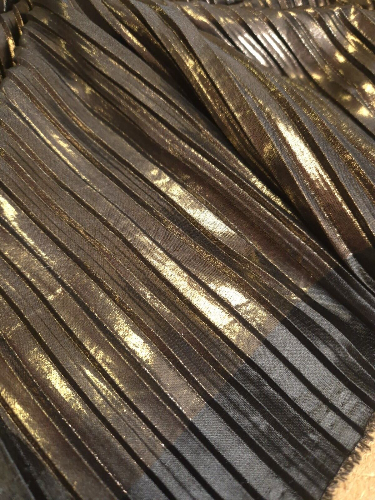 Bronze Metallic Plisse Fabric - T9 Fabrics