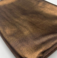 Bronze Metallic Printed Plain Scuba 2 Way Stretch Jersey Fabric - T9 Fabrics