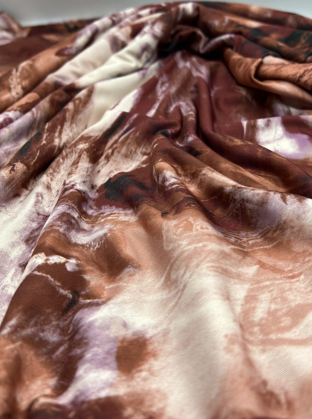 Bronze Mix Print Soft Touch Stretch Fabrics - T9 Fabrics