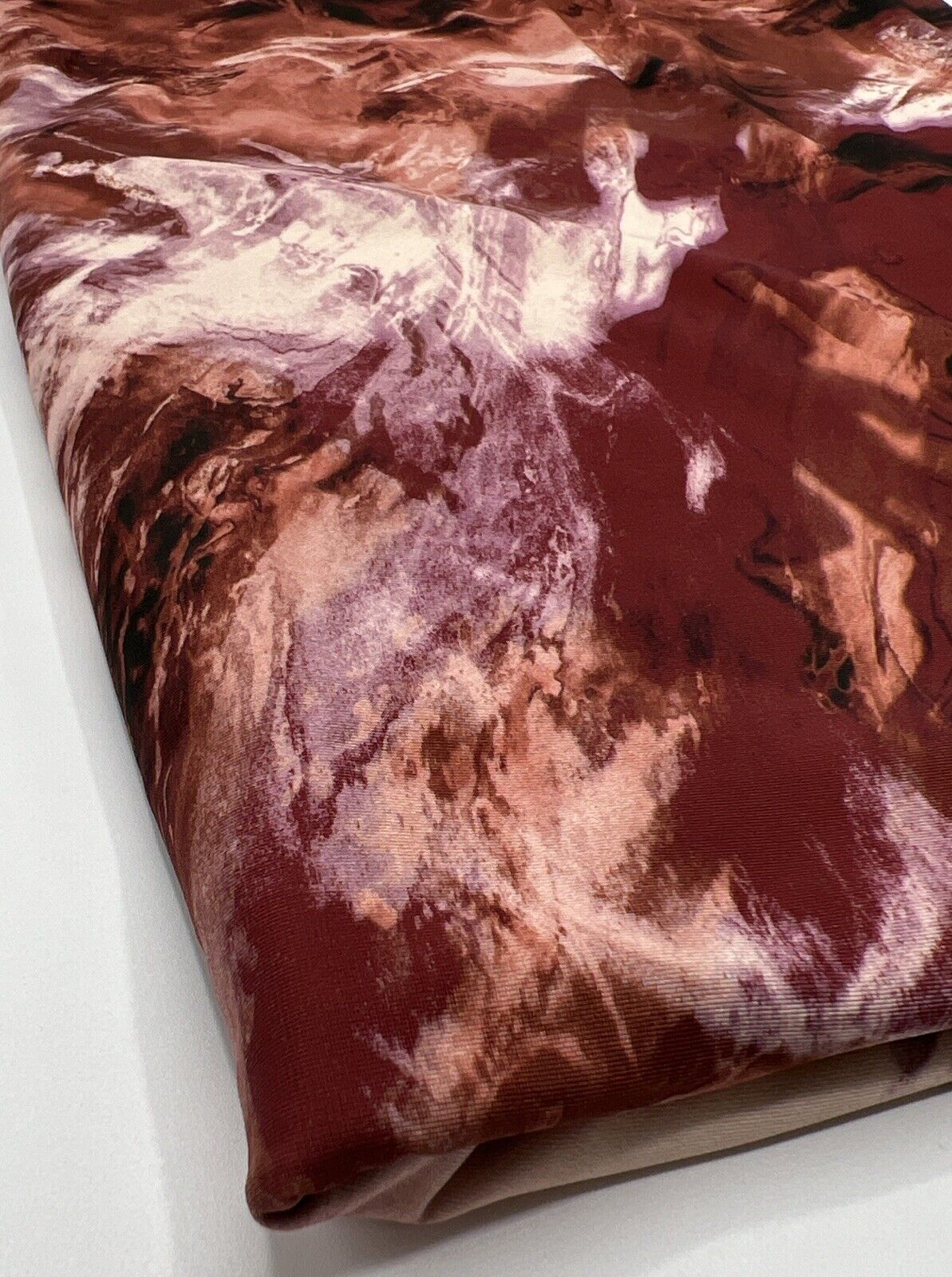 Bronze Mix Print Soft Touch Stretch Fabrics - T9 Fabrics