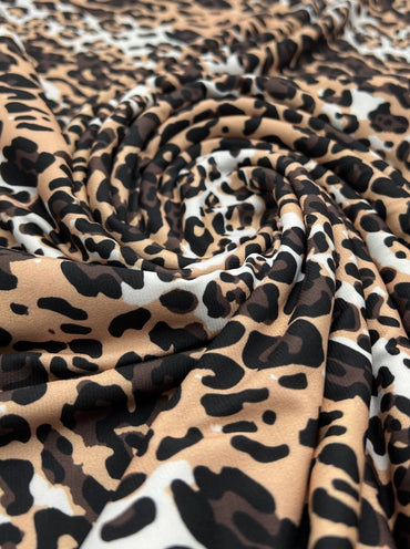 Brown Animal Print ITY Fabric - T9 Fabrics