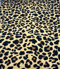Brown Animal Print Lightweight Bubble Crepe Fabric - T9 Fabrics