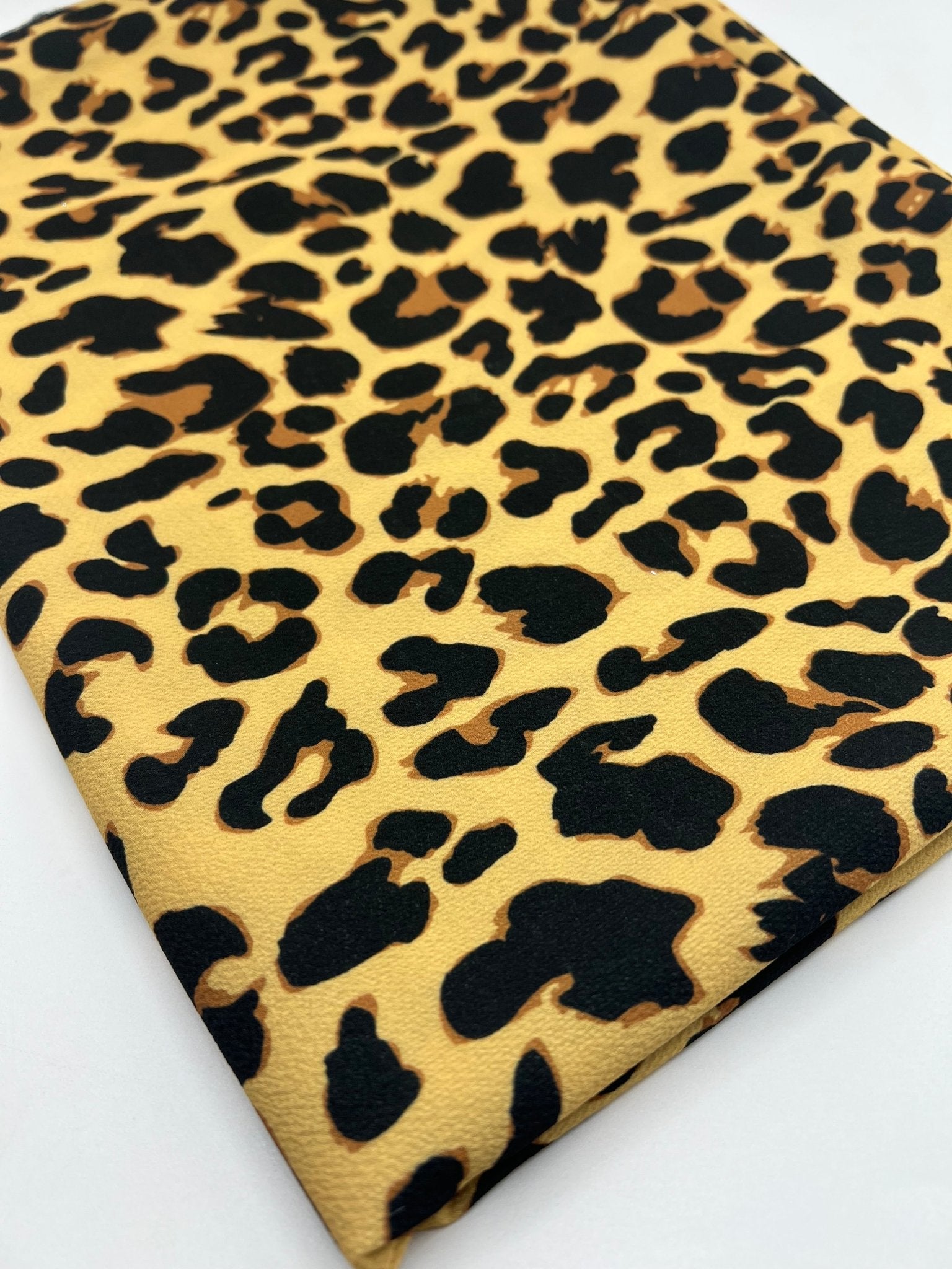 Brown Animal Print Lightweight Bubble Crepe Fabric - T9 Fabrics