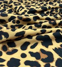 Brown Animal Print Lightweight Bubble Crepe Fabric - T9 Fabrics