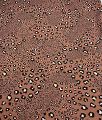 Brown Animal Printed Scuba Crepe Jersey Fabric 4 Way Stretch - T9 Fabrics