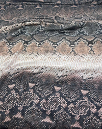 Brown Animal Snake Mesh Fabric Stretch - T9 Fabrics