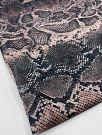 Brown Animal Snake Mesh Fabric Stretch - T9 Fabrics