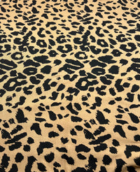 Brown Black Leopard Print Viscose Elastane Fabric - T9 Fabrics