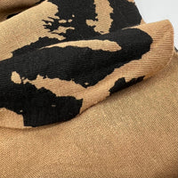 Brown Black Leopard Print Viscose Elastane Fabric - T9 Fabrics