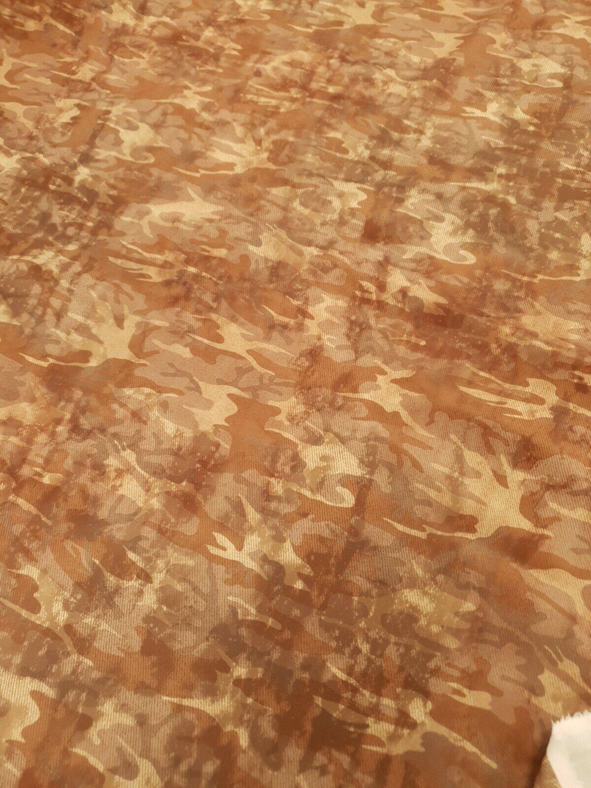 Brown Camo Printed Plain Scuba Fabric - T9 Fabrics