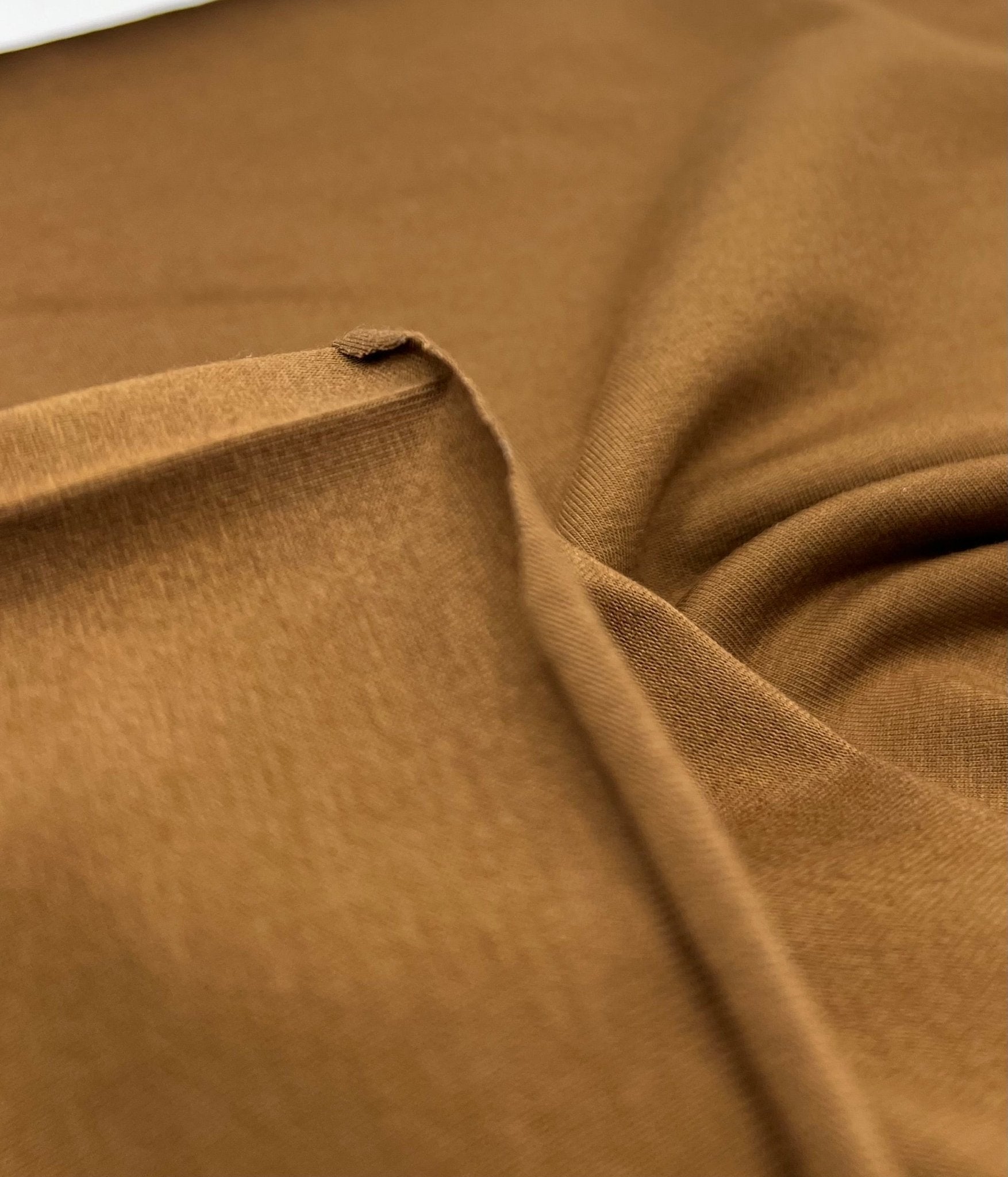 Brown Cotton Stretch Jersey 240 GSM 92/8 Lycra 4 Way Stretch - T9 Fabrics