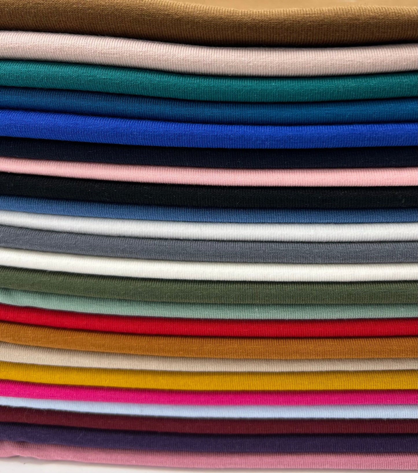 Brown Cotton Stretch Jersey 240 GSM 92/8 Lycra 4 Way Stretch - T9 Fabrics