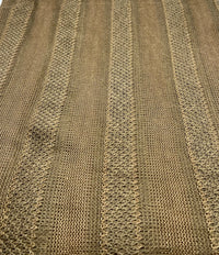 Brown Green Gold Stripe Knitted Stretch Fabric - T9 Fabrics