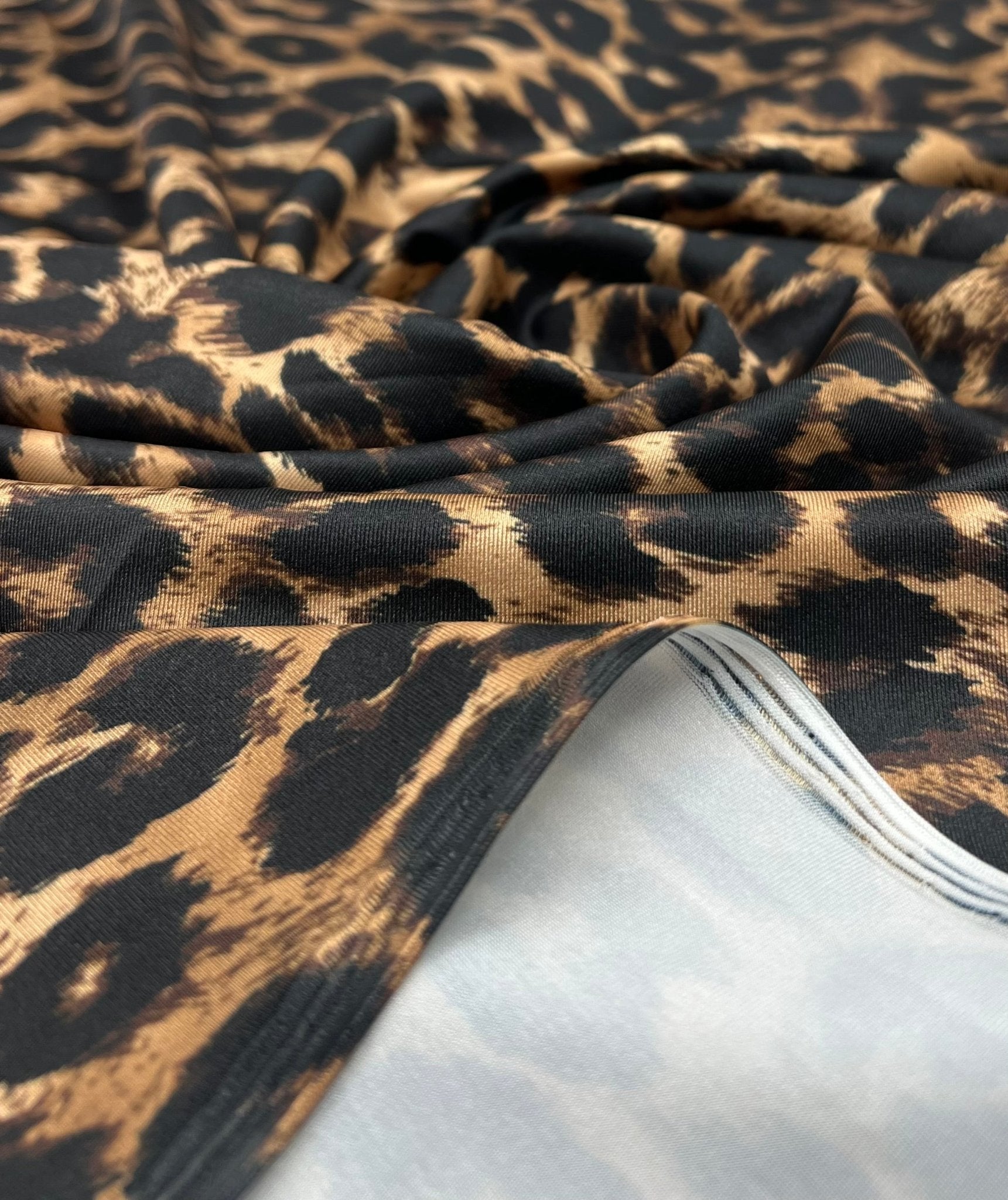 Brown Leopard Animal Swimwear / Sportswear 4 Way Stretch Fabric - T9 Fabrics