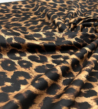 Brown Leopard Animal Swimwear / Sportswear 4 Way Stretch Fabric - T9 Fabrics