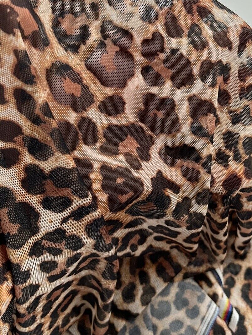 Brown Leopard Mesh Fabric Stretch - T9 Fabrics