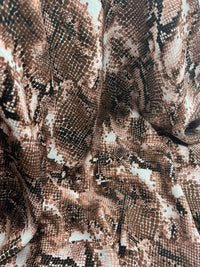 Brown Mix 100% Viscose Non Stretch Fabric - T9 Fabrics