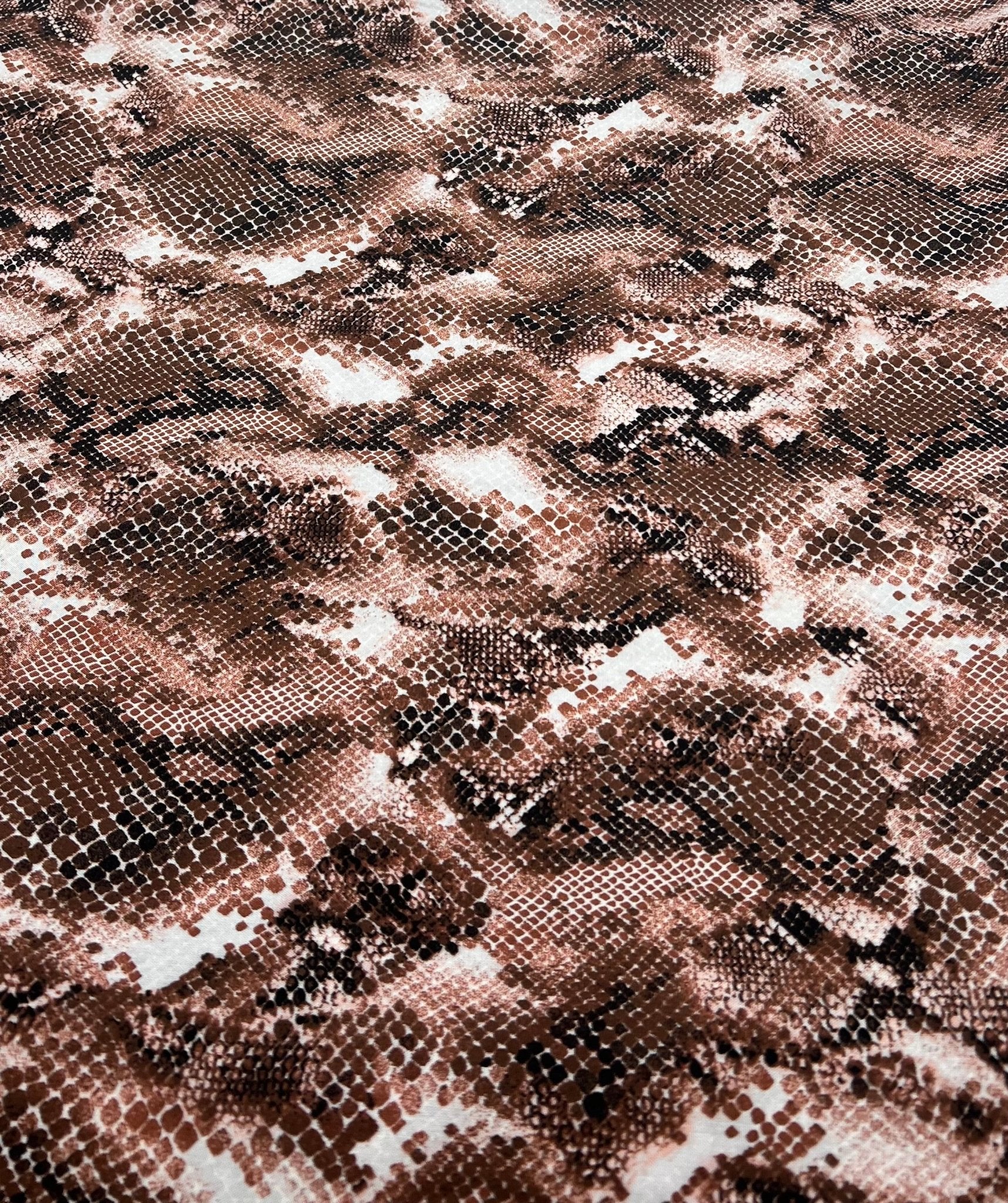 Brown Mix 100% Viscose Non Stretch Fabric - T9 Fabrics