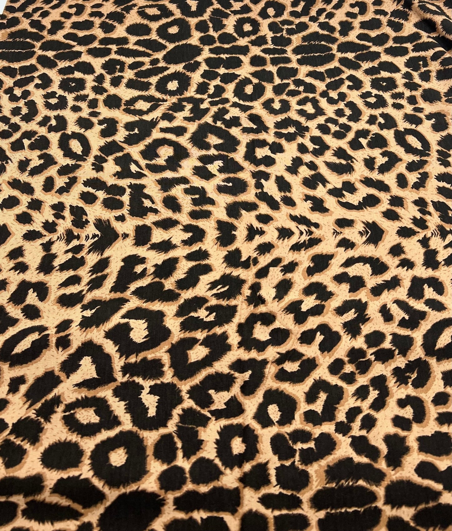 Brown Mix Leopard Print Viscose Elastane Fabric - T9 Fabrics