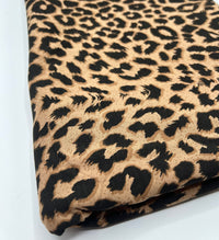 Brown Mix Leopard Print Viscose Elastane Fabric - T9 Fabrics