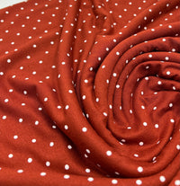 Brown Small Polka Dot Viscose Elastane Fabric - T9 Fabrics