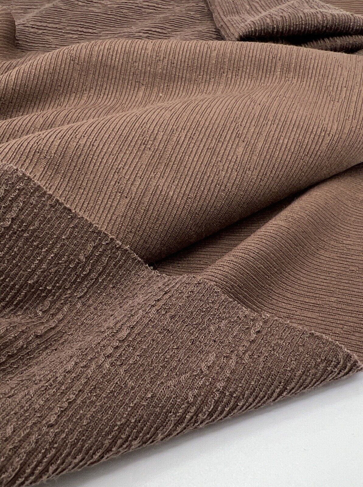 Brown Soft Striped Textured Stretch Fabric - T9 Fabrics